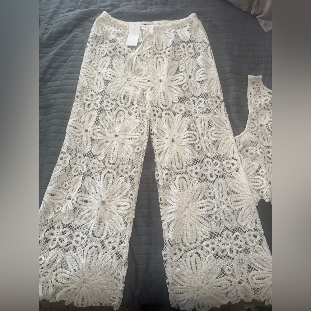 CALZEDONIA FLORAL LINEN TROUSERS BRAND NEW WITH TAGS